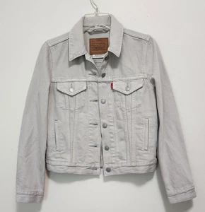 Levi's Premium Size XS Trucker Style 299450116 Cream Denim Jacket - Picture 1 of 13