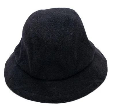 Sombrero cubo de lana negro vintage de Burberrys a cuadros forrado de algodón Foto 1 de 4