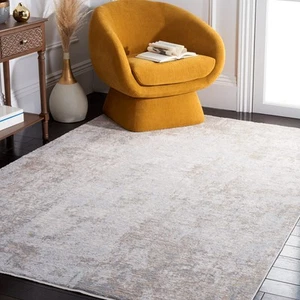 Marmara Collection Area Rug - 6'7" Square, Grey & Beige Blue, Modern Design, ... - Picture 1 of 7