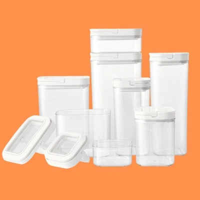 Member's Mark Fliplock Container Set 8-Piece Pantry Storage Canisters (16 pcs) - Image 1 of 4