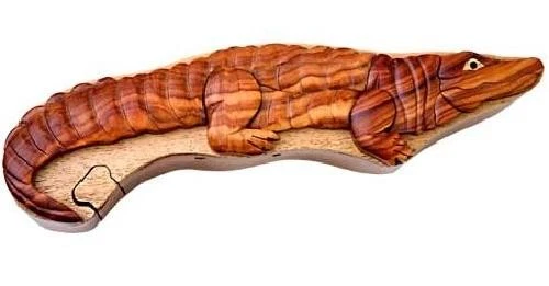 Caimán - Caja Rompecabezas Secreta de Madera Foto 1 de 1