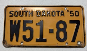 Matrícula de Dakota del Sur 1950 estado original - Imagen 1 de 2