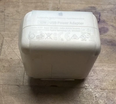 Used Original Apple 10W USB Wall Charger Block Power Adapter iPhone iPad iPod - Image 1 of 3