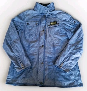Barbour Ladies Womens Blue Look Jacket Size UK 16 No Belt Requires Repair - Picture 1 of 12