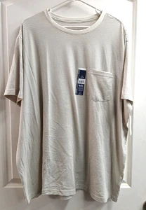 GEORGE MENS 3XL 54-56 CREW POCKET SHORT SLEEVE SHIRT STERLING GREY MICROSTRIPE - Picture 1 of 4