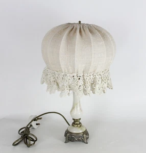 Vintage Lampe und Lampenschirm aus Marmor und Metall - Bild 1 von 16