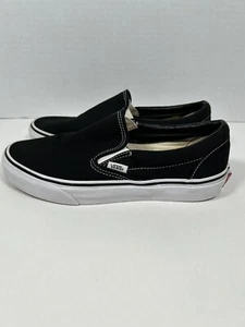Vans Classic Gray Canvas Mens Size 7.0 Womens 8.5 Slip-On Shoes Skater Sneakers - Picture 1 of 5