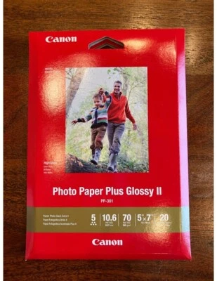 Canon Plus Glossy II PP-301 Inkjet Print Photo Paper - 20 Sheets - Image 1 of 2