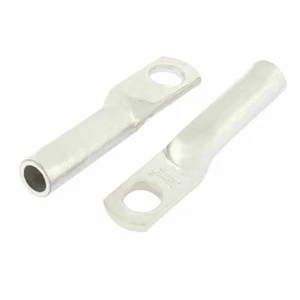 2Pcs Tinned Copper Lug Battery Cable Connector Terminal 2 Gauge2AWG x 3/8Inch✦KD - Picture 1 of 4