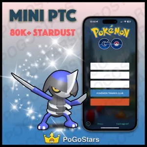 Pokémon Go - Shiny Pawniard - Mini PTC 80K Stardust✨Read Description✨ - Picture 1 of 1