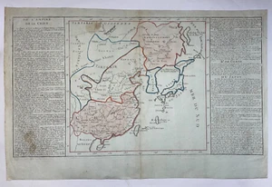 CHINA KOREA JAPAN 1787 by CLOUET LARGE ANTIQUE ENGRAVED MAP 18e CENTURY - Picture 1 of 7