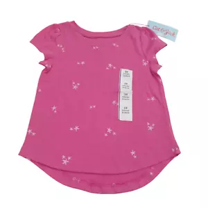 Cat & Jack Toddler Girls Size 2T Short Sleeve T-Shirt Orchid Stars - Picture 1 of 5
