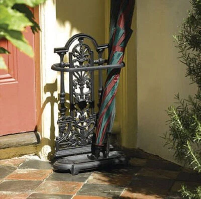 Cast Iron Umbrella Stand Antique Victorian Stand Umbrella Holder Indoor/Outdoor - Image 1 of 4