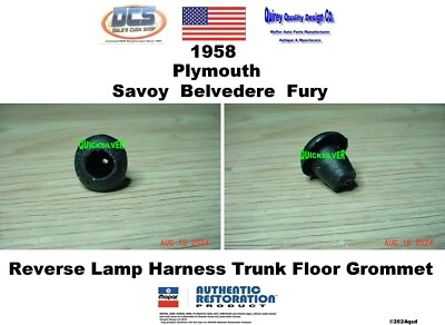 Arnés de lámpara de reversa Plymouth Belvedere Fury 1958 maletero ojal de piso 1842997 EE. UU. Foto 1 de 2