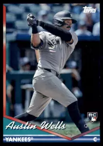 2024 Topps Archives #89B2-36 Austin Wells Rookie Black Foilboard - Picture 1 of 2