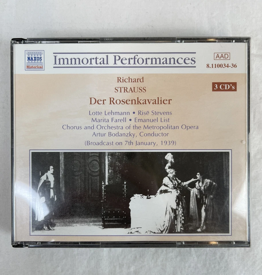  Juego de CD histórico de Naxos - Richard Strauss: actuaciones inmortales - Lehmann/lista Foto 1 de 4