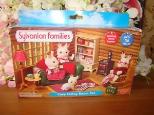 Sylvanian Families Cosy Living Room Set Log Burner Calico Critters Boxed - Picture 1 of 11