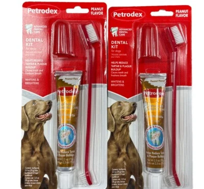 Petrodex Dental Care Kit Toothbrush Toothpaste For Dogs - 2 Pack - Image 1 of 2