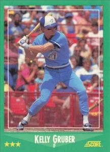 1988 Score Baseball Kelly Gruber Toronto Blue Jays #422 - Picture 1 of 2