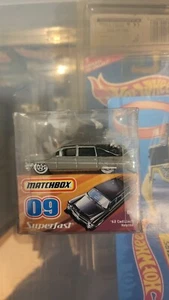 VHTF 2007 Matchbox Superfast 09 '63 Cadillac Hearse Silver & Black MISB - Picture 1 of 6