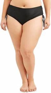 Time and Tru Ladies Black Tie High Waist Swimsuit Bottom Plus Size 2X 20W-22W - Picture 1 of 3