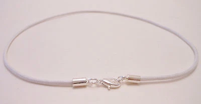 Gargantilla Surfer Collares con Cierre de Langosta Plateada - Cordón de Algodón de 2 mm - Hecho en EE. UU. Foto 1 de 2