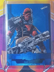 Blau /50 PMG Red Skull Avengers Metall Universum Karte - Bild 1 von 2