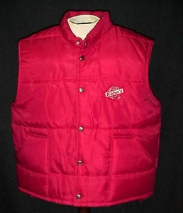 ViNTaGe KAHN's Hot Dogs RED PUFFY Puffer QUILTED VEST! L (42-44) - Bild 1 von 1