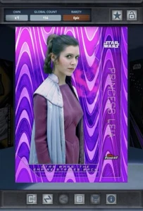 Topps Star Wars Finest 2023 Princess Leia Purple Reywave Epic - Zdjęcie 1 z 2