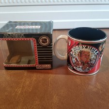 SPORTS IMPRESSIONS 1994 Chicago Blackhawks BOBBY HULL #9 Mug 3 1/2"in The Box