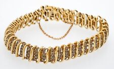 14k Yellow Gold 5.0ct Diamond Wide Tennis Bracelet