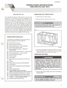 OEM Genuine Arctic Cat New ATV Dealer Service Assembly Manual 1996 Bearcat 454 - Bild 1 von 2