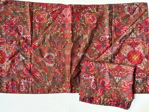 RARE Pair RALPH LAUREN *GALAHAD Red ~KING SHAMS Sateen Vintage Paisley EUC! - Picture 1 of 8