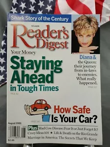 Reader's Digest Magazine August 2001 Diana, Prinzessin von Wales KOSTENLOSER VERSAND!!! - Bild 1 von 2