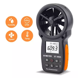 Pro Digitales Anemometer Windmessgerät 40M/S Luftstrom HVAC Windmesser WindMeter - Bild 1 von 7