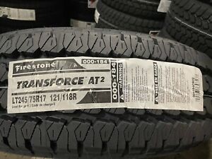 1 New LT 245 75 17 LRE 10 Ply Firestone Transforce AT2 Tires
