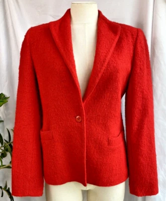 Vintage John Meyer Red Wool Tailored Lined Blazer Size 6-8 - Image 1 of 4