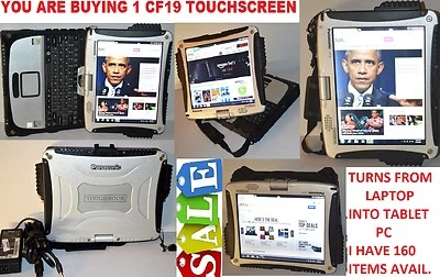 Tableta portátil resistente Panasonic Toughbook CF-19 1,2 GHZ 3 GB, 500 GB MK3 /*WIN7 PRO** Foto 1 de 4