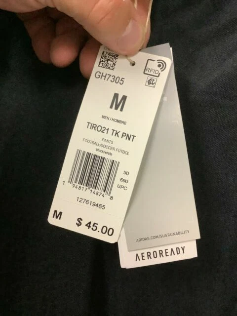 adidas Tiro 21 Men's Athletic Training Pants - Black, M