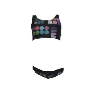 TEREZ Girl's Black I Shadow Sports Bra Bikini #164011048 12 NWT - Picture 1 of 2