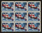 1942 WX109 traîneau d'hiver bloc de 9 sceaux/timbres de Noël américains comme neuf neuf comme neuf neuf neuf neuf