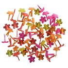 Pack Of 100 7.5Mm Assorted Color Mini Brads Flower Paper
