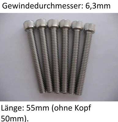 "NEU" Set 6 Zollschrauben für 5" Zoll-Auspuff  BSL "NEU" - Bild 1 von 2
