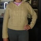 Womens Arizona Hooded Knitted Pullover Tan Size XL Model Normally Wears Medium