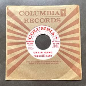 7“ Freddie Hart - Chain Gang / Rock Bottom - US Columbia Promo - Imagen 1 de 1