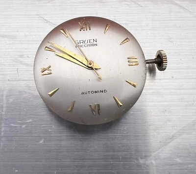 VINTAGE GRUEN AUTOWIND Precision 17 JEWEL MOVEMENT 480 SS  - WORKS! - Image 1 of 4