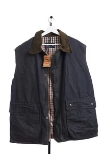 Vintage DAKS London Cupra Wax Waxed Jacket Vest Mens Size XL Green - Picture 1 of 14
