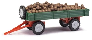 Busch 210010222 - 1/87 / H0 Trailer T4 with Potatoes, Green - New - Picture 1 of 1