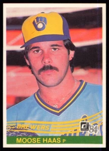 1984 Donruss Moose Haas Milwaukee Brewers #368 - Picture 1 of 2