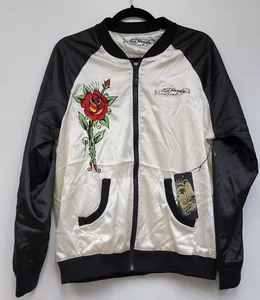 RARE Ed Hardy By Christian Audigler Women's Rhinestone Embroidery Sukajan Jacket - Picture 1 of 8